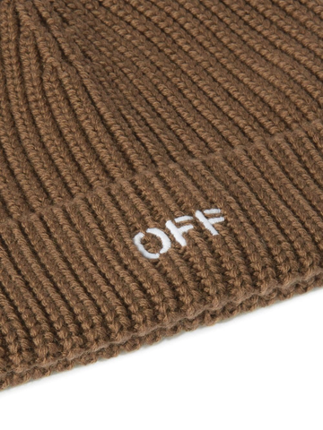 OFF WHITE Off-Stamp virgin-wool beanie hat