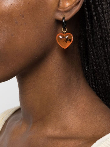MARNI heart-pendant earrings