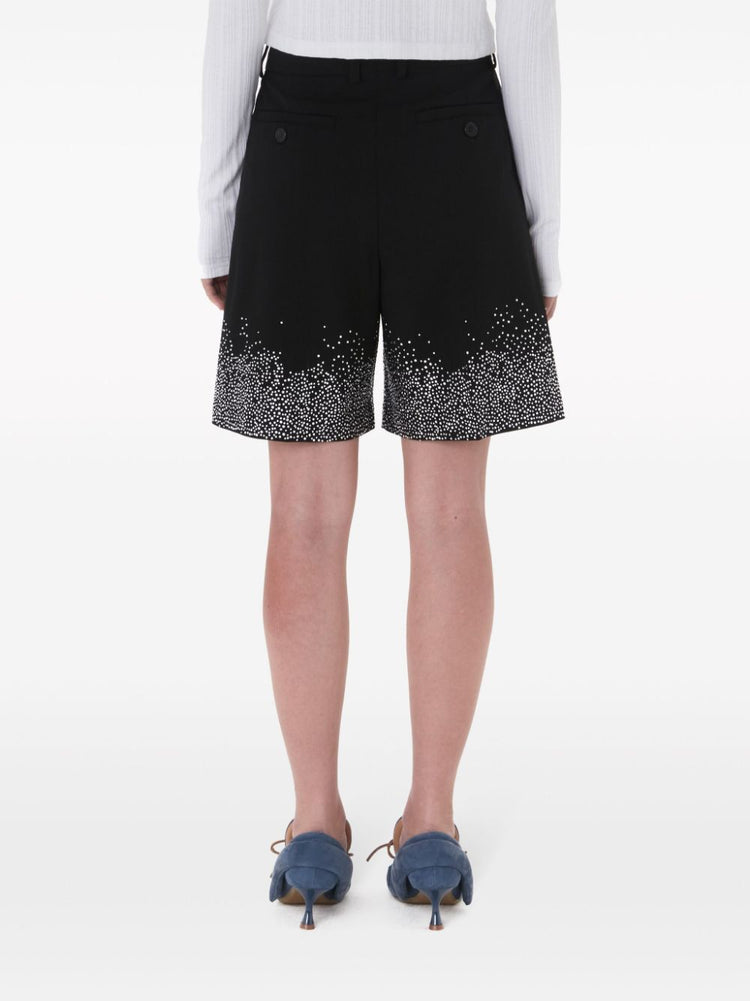 crystal-embellished tailored shorts