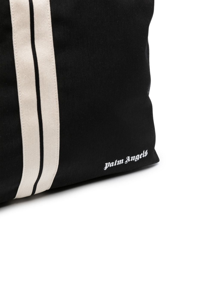 PALM ANGELS Track logo-print cotton tote bag