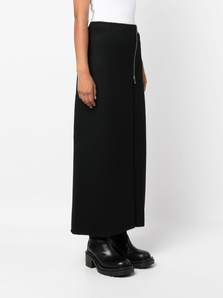 PAROSH side-zip wool maxi skirt
