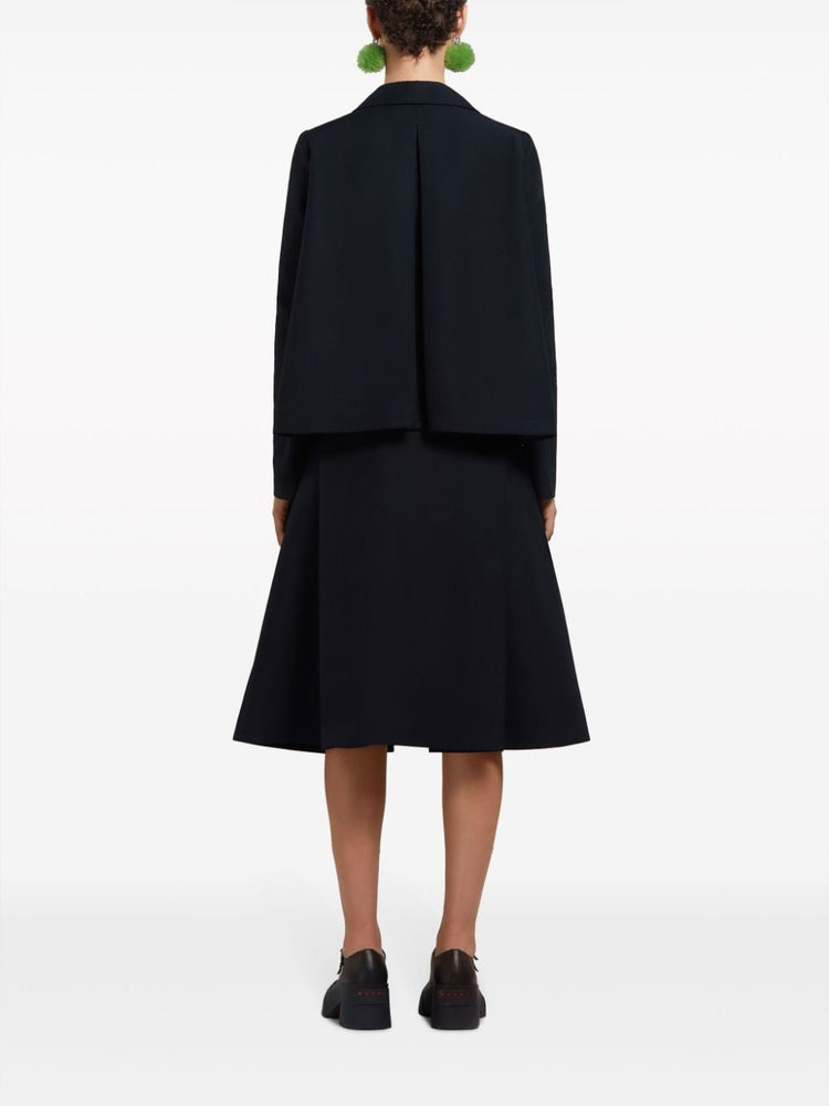 A-line cotton midi skirt