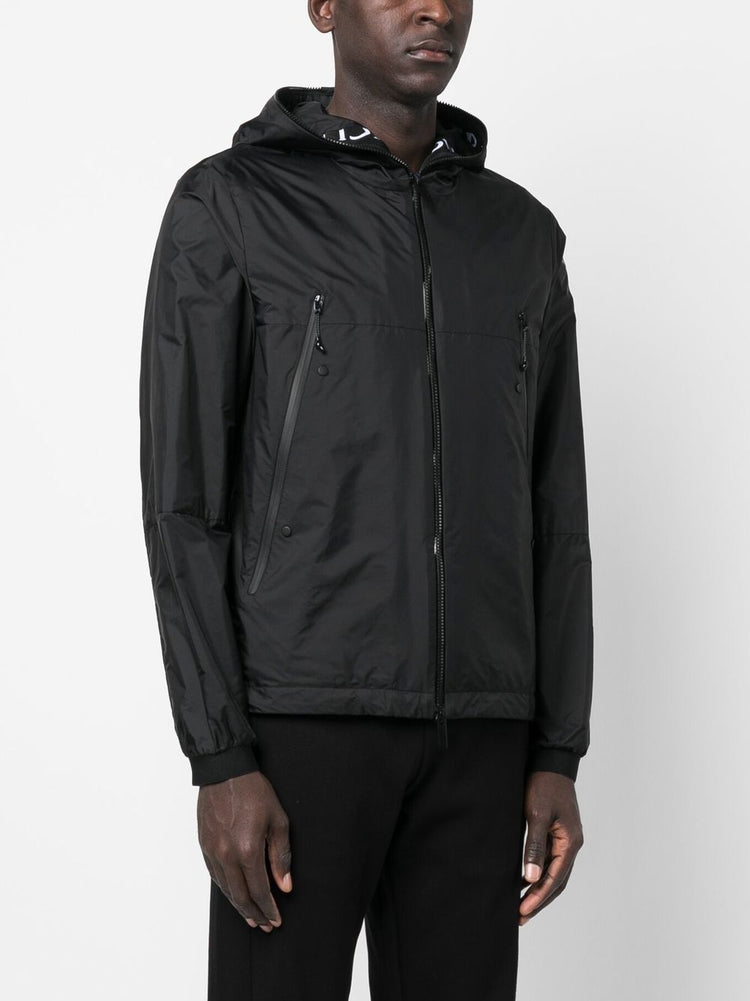 logo-print hooded jacket