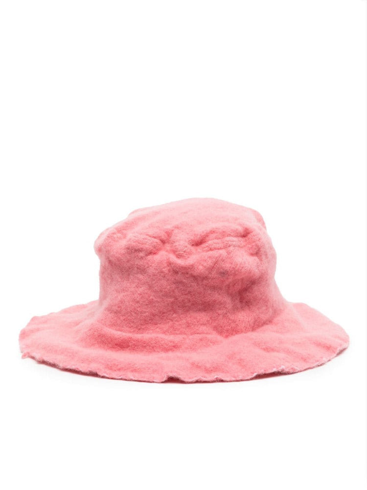 distressed wool-blend bucket hat