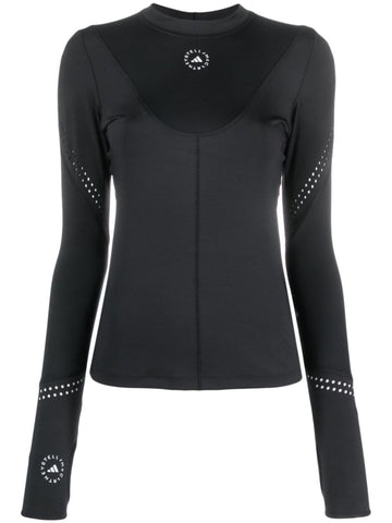 ADIDAS by STELLA McCARTNEY perforated-detailing long-sleeve T-shirt