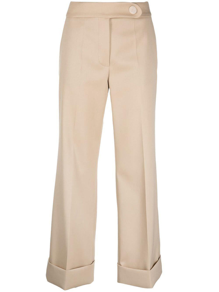 LANVIN mid-rise cropped wool trousers