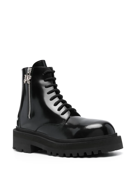 PALM ANGELS logo-print lace-up boots