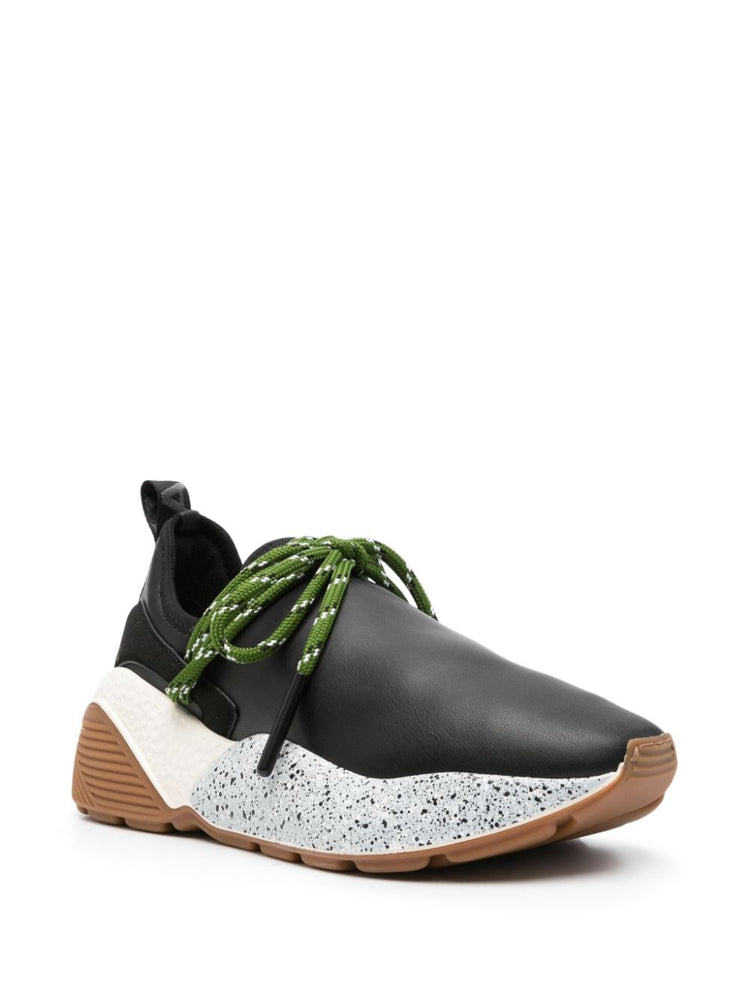faux-leather panelled sneakers