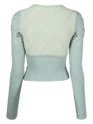 CORMIO floral-detailing knitted top