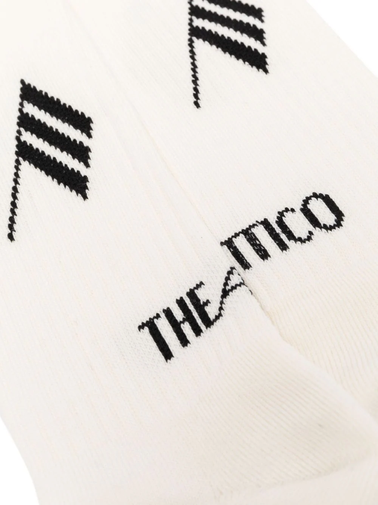 logo-intarsia ribbed socks