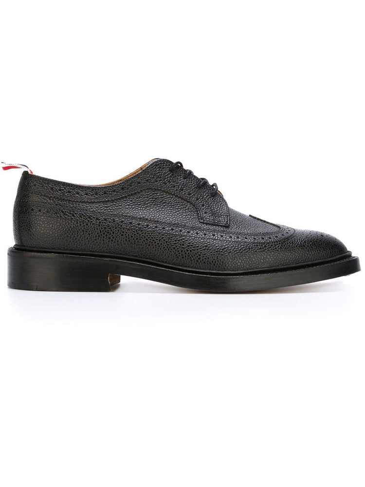 THOM BROWNE pebbled leather longwing brogues