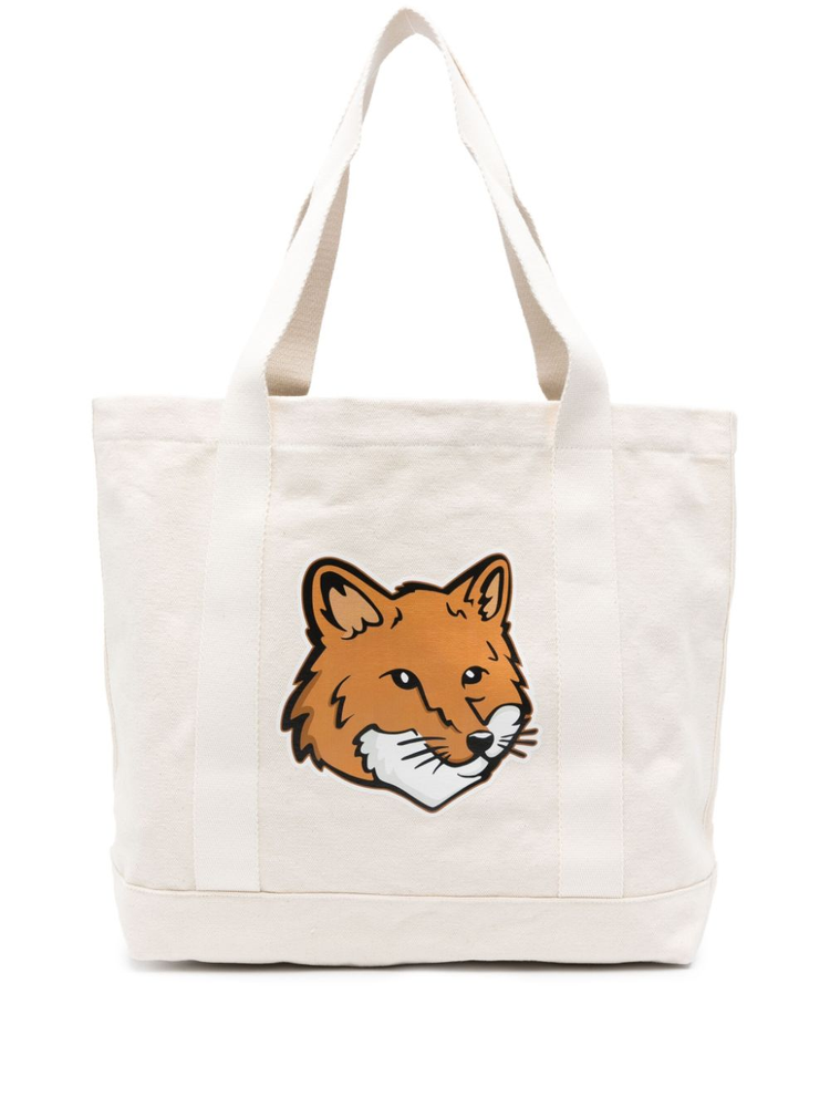 Fox Head canvas tote bag