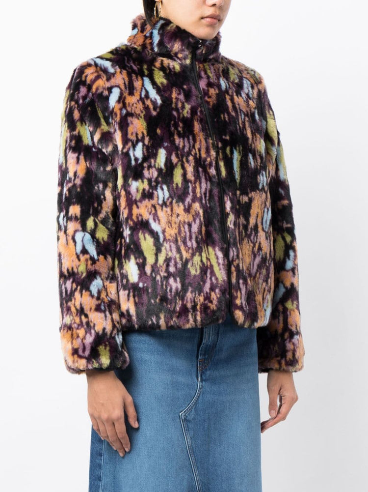 PAUL SMITH abstract-print brushed-effect jacket