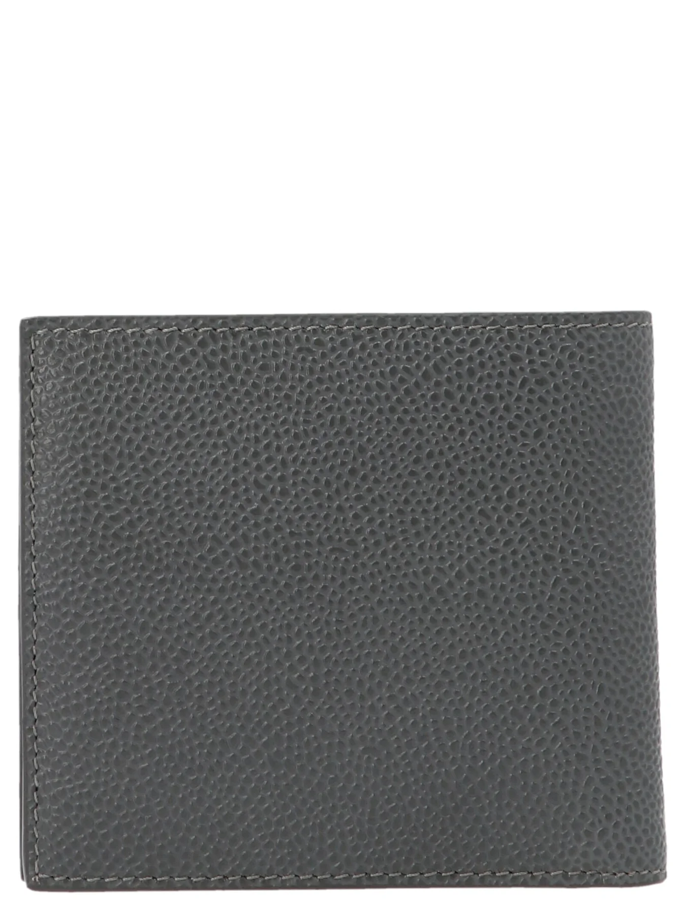 Card Holder With Note Compartment In Black Pebble Grain