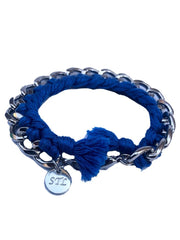 LA ROSE blue rope chain bracelet