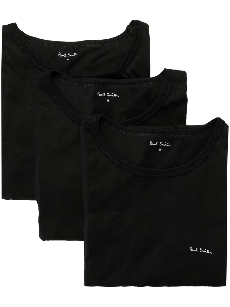 logo-print organic cotton T-shirt (pack of three)