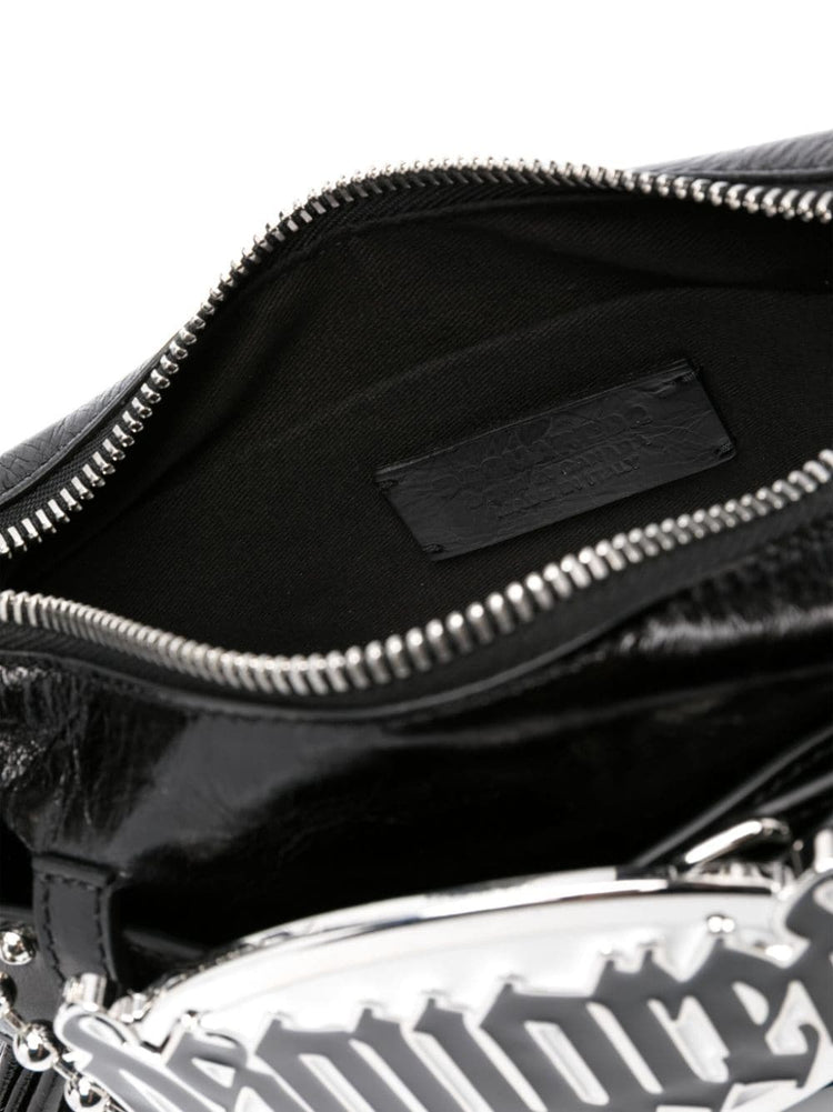 Gothic leather shoulder bag