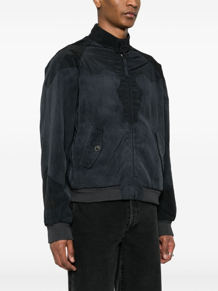 crinkled zip-up jacket
