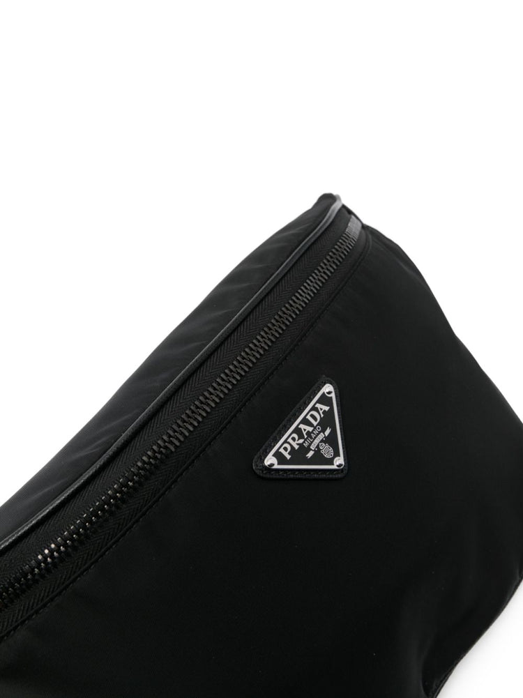 Re-Nylon enamel-logo belt bag