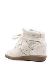 calf suede lace-up sneakers