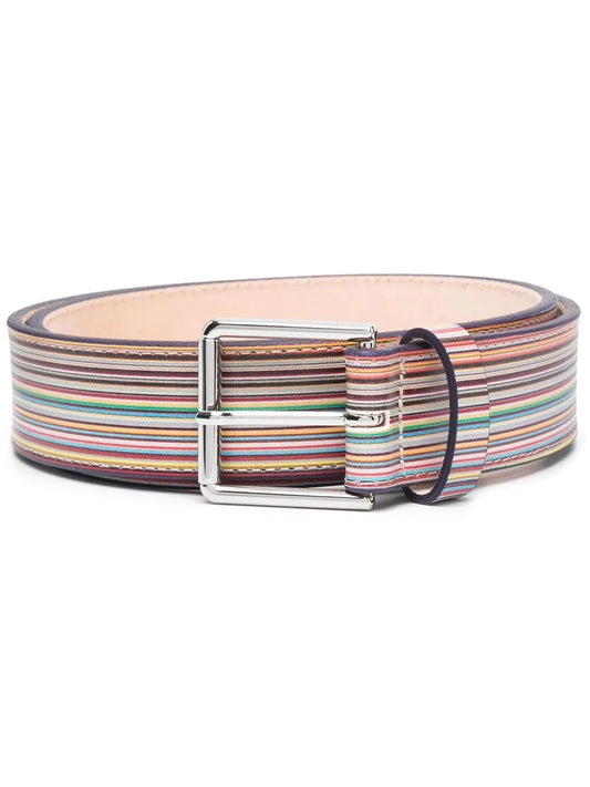 striped buckle belt