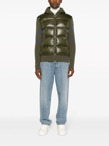 MONCLER hooded padded cardigan