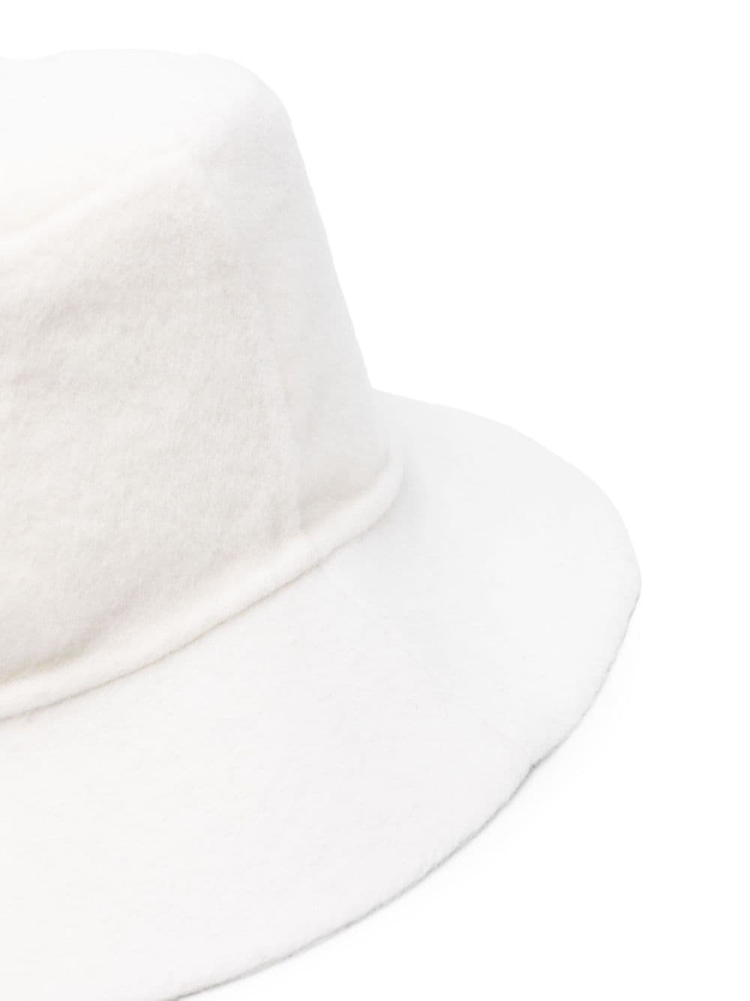 flat-crown wool bucket hat