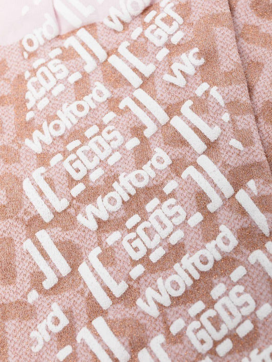 WOLFORD x GCDS monogram-pattern socks