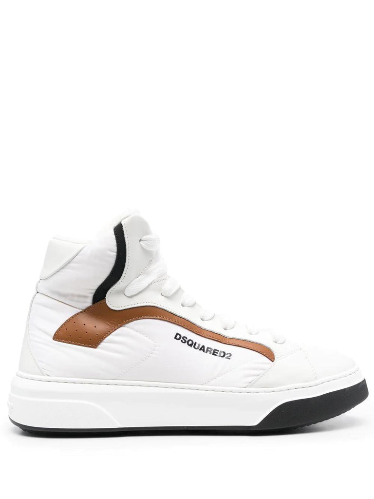 DSQUARED2 logo-print high-top sneakers