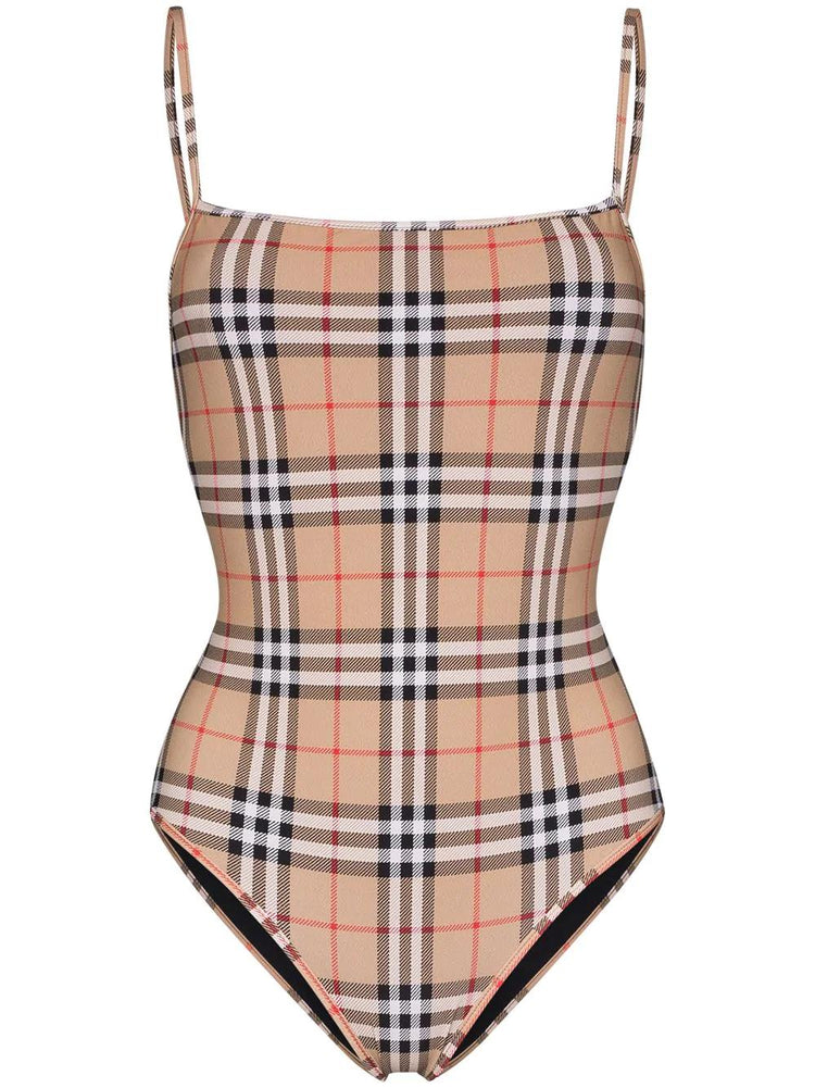 Vintage Check pattern swimsuit