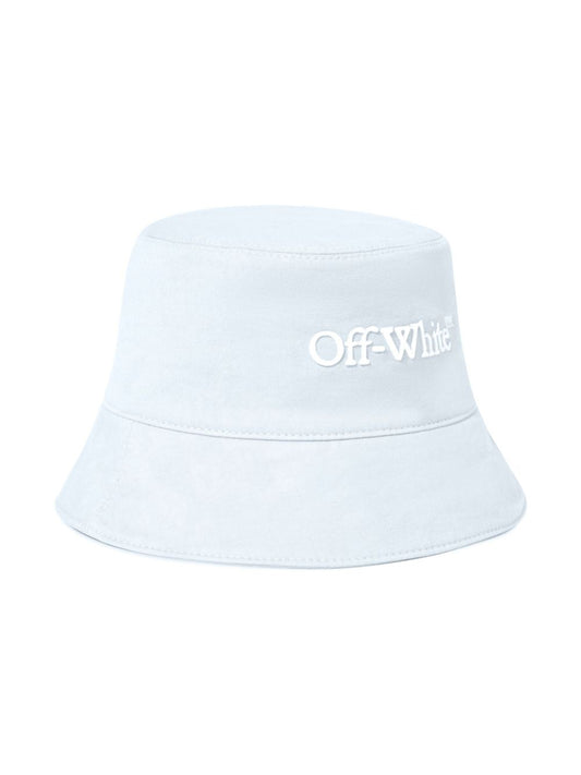 Bookish Drill-embroidery bucket hat