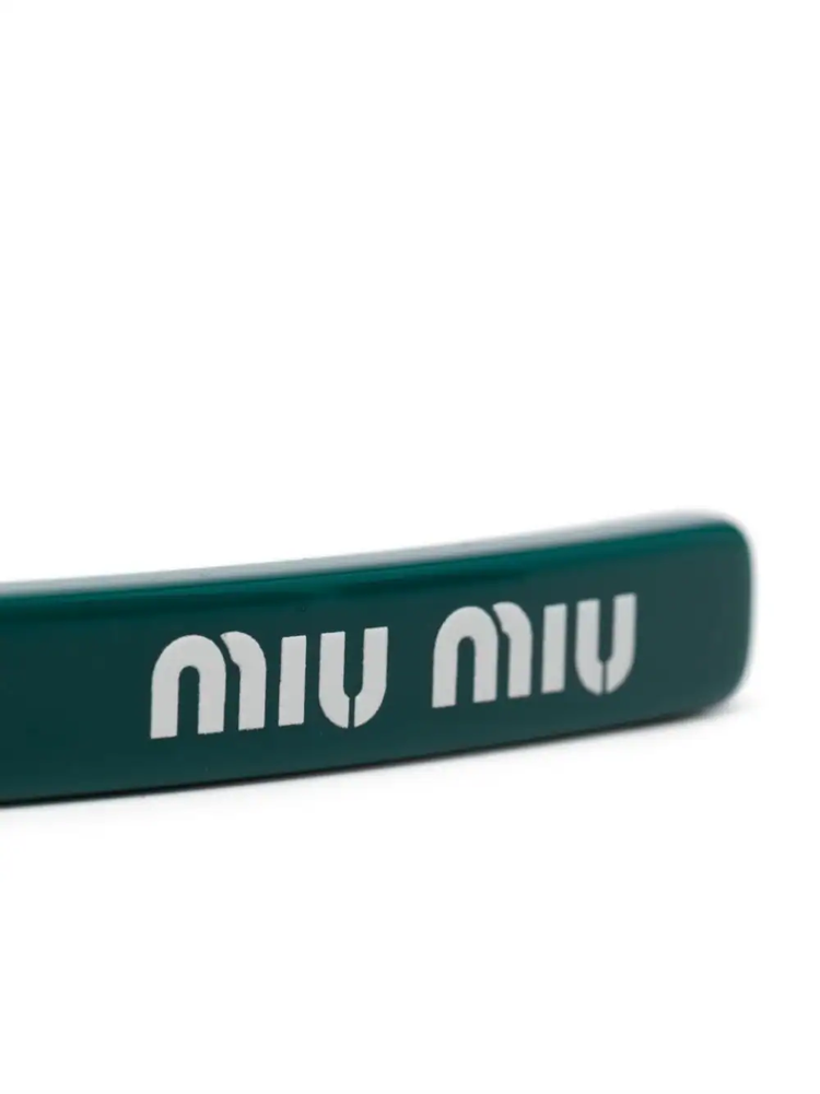 logo-print hair clip