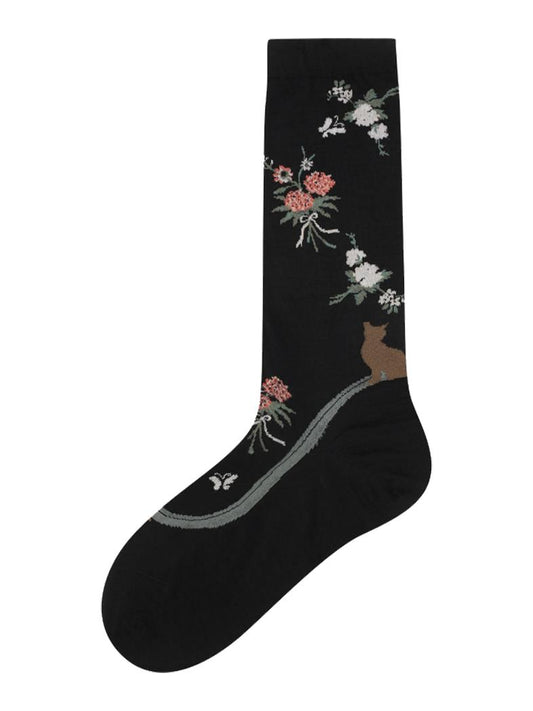 ANTIPAST flower embroired socks