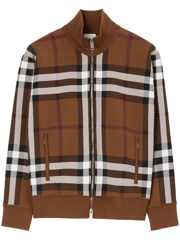 Burberry check-print zip-up jacket