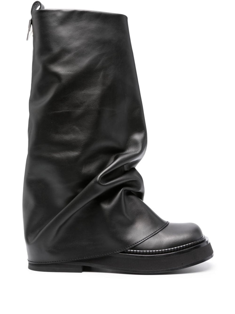Robin layered leather boots