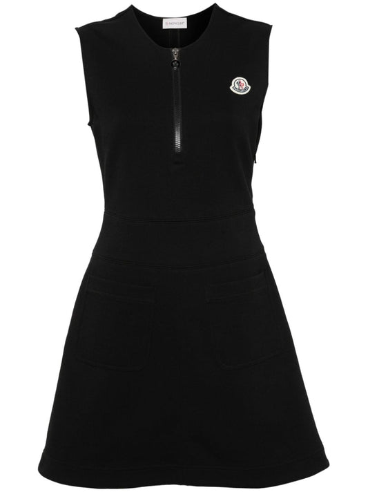 logo-patch jersey mini dress