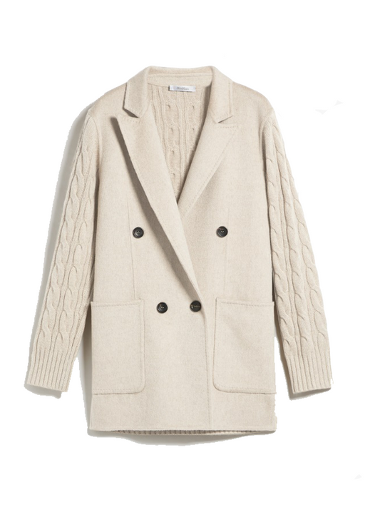 Dalida double-breasted wool and cashmere jacket