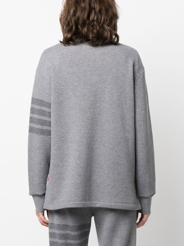 THOM BROWNE stripe-detail knit jumper