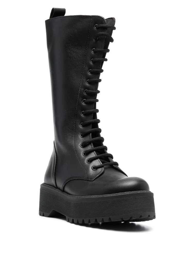 PAROSH lace-up leather boots