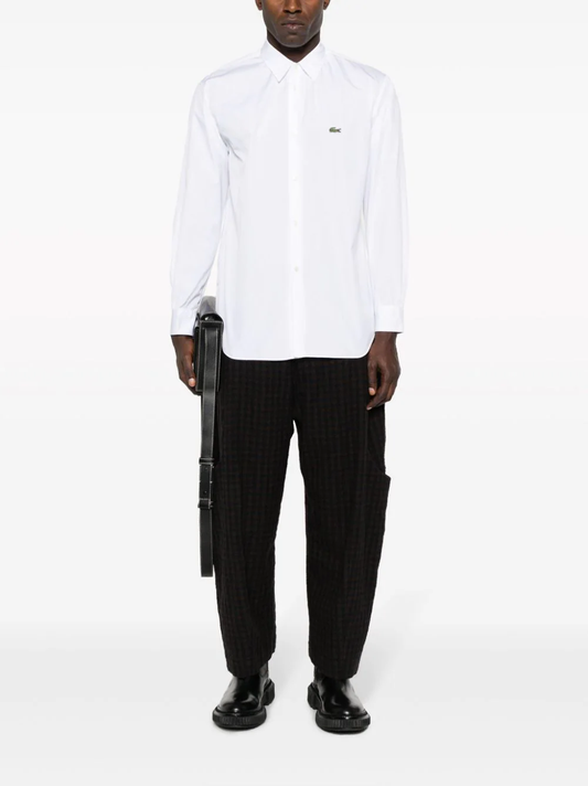 x Lacoste logo-embroidered cotton shirt