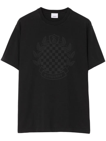 BURBERRY Chequered Crest cotton T-shirt