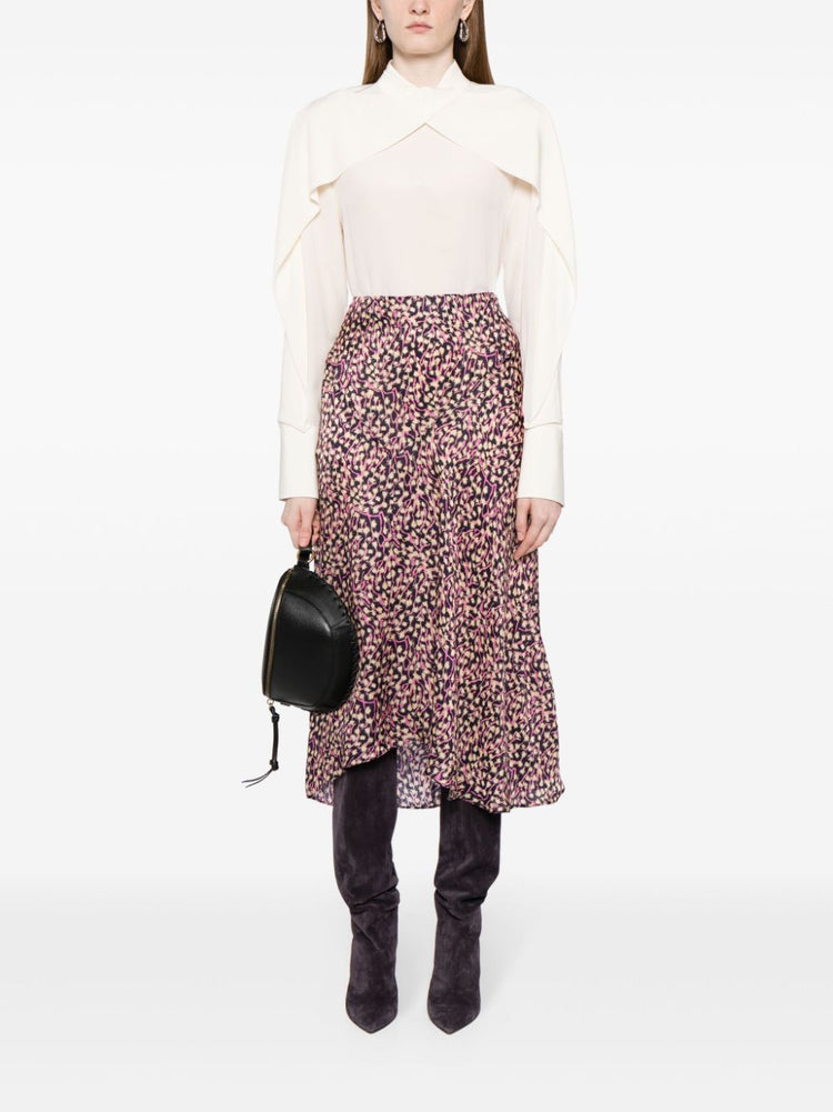 Lisanne floral-print skirt